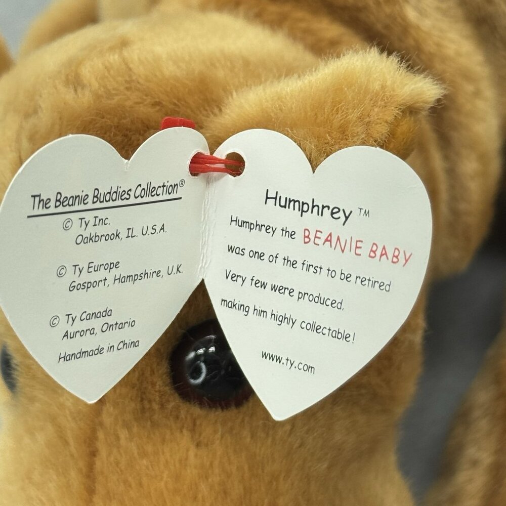 Vintage TY Beanie Buddies Humphrey Camel 1998 Brown Plush Stuffed Animal 11" - Picture 7 of 11